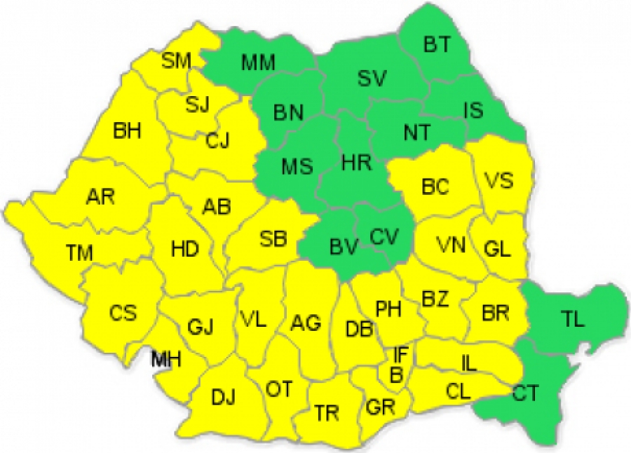 COD GALBEN DE CANICULĂ pentru trei sferturi din ţară. Printre judeţele atenţionate se numără şi Galaţi