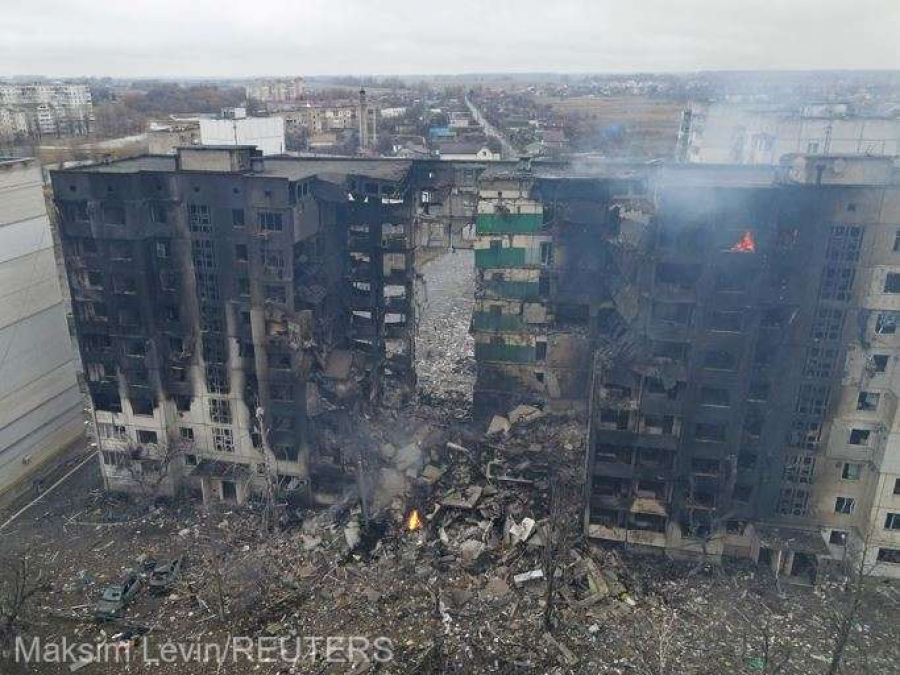 Ucraina, ziua 21 de război - Bombardamente rusești devastatoare asupra cartierelor de locuințe