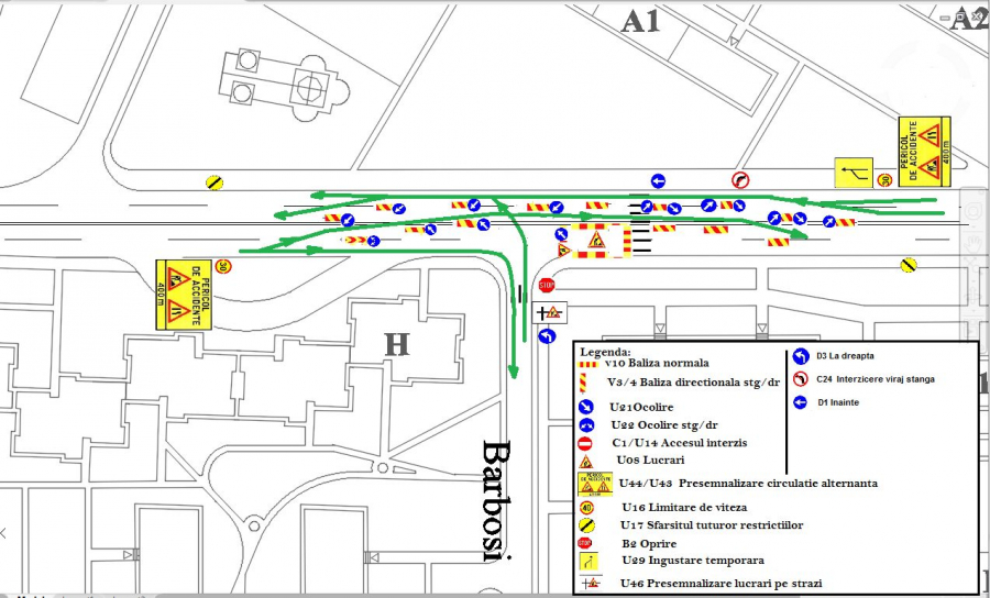 Restricții de trafic pentru remedierea unui accident de teren