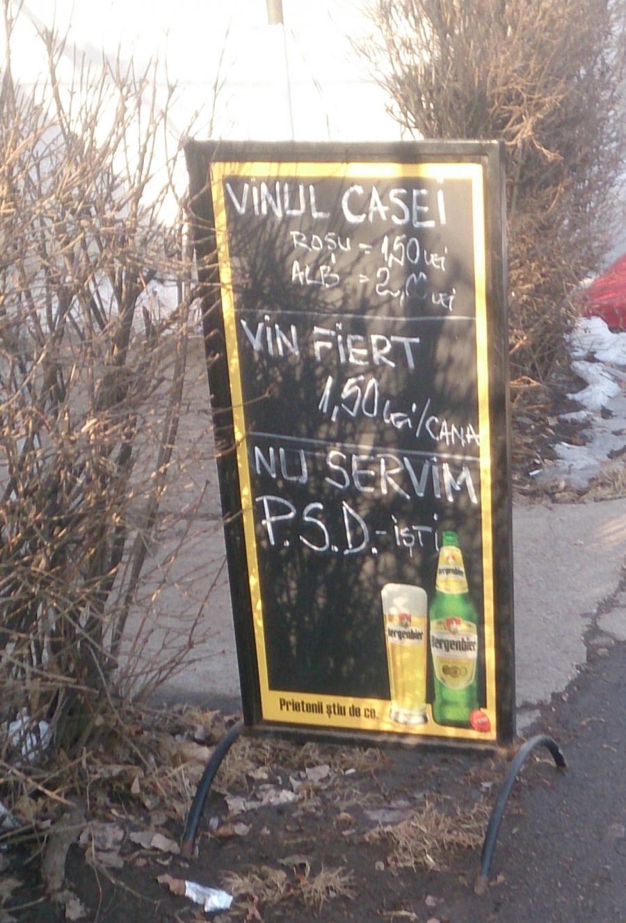 "Nu servim PSD-işti", la o cârciumă de cartier din Galaţi