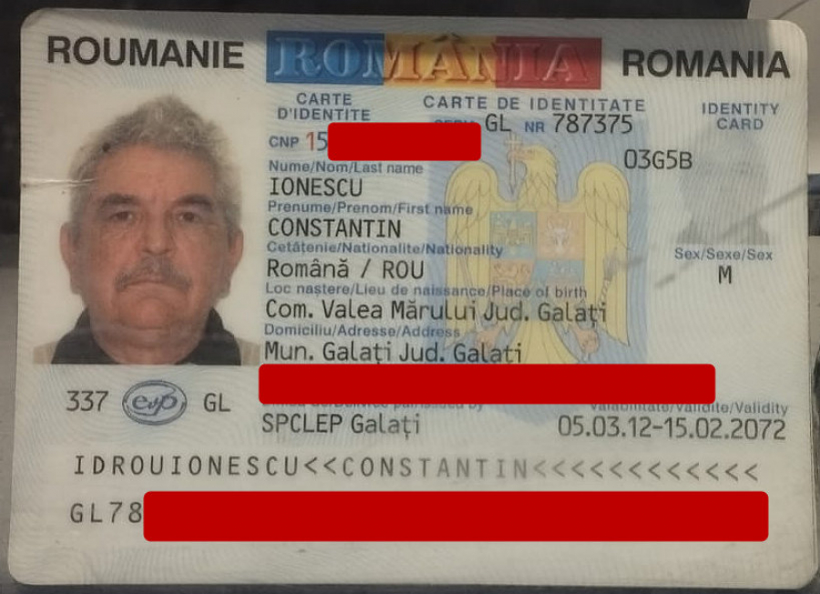 Act de identitate uitat la Mica Publicitate