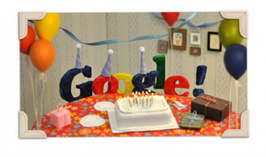 Motorul de căutare Google sărbătoreşte 13 ani de la înfiinţare, cu un logo special