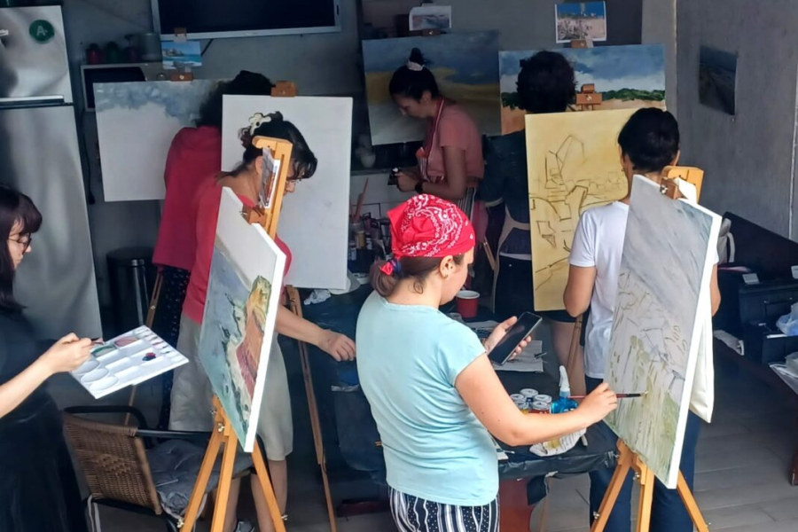 Artiști gălățeni în tabăra „Culoarea tăcerii”