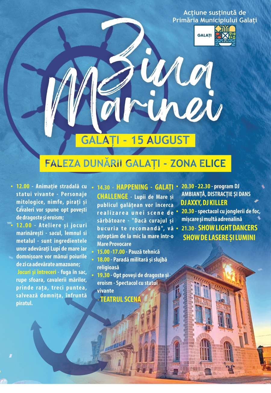 Programul evenimentelor de Ziua Marinei la Galați