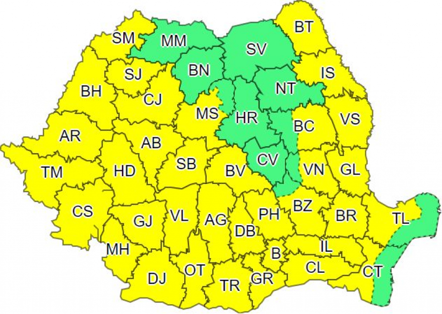 Caniculă şi disconfort termic, luni şi marţi