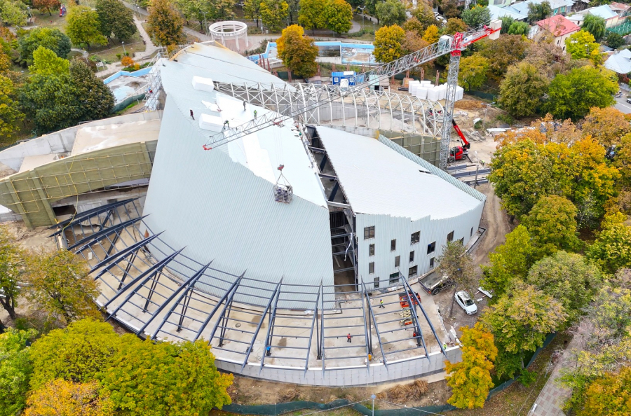 Lucrări în plină desfășurare pe șantierul noului Muzeu de Artă Vizuală