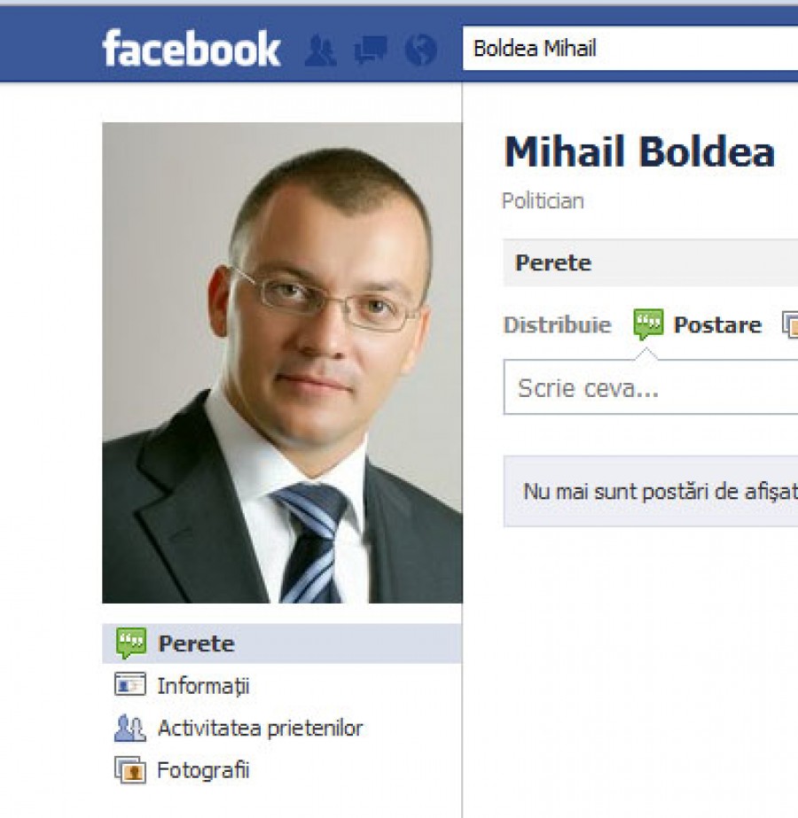 Deputatul Boldea a "dispărut" de pe Facebook - Prietenii îi cântau "La puşcărie!"