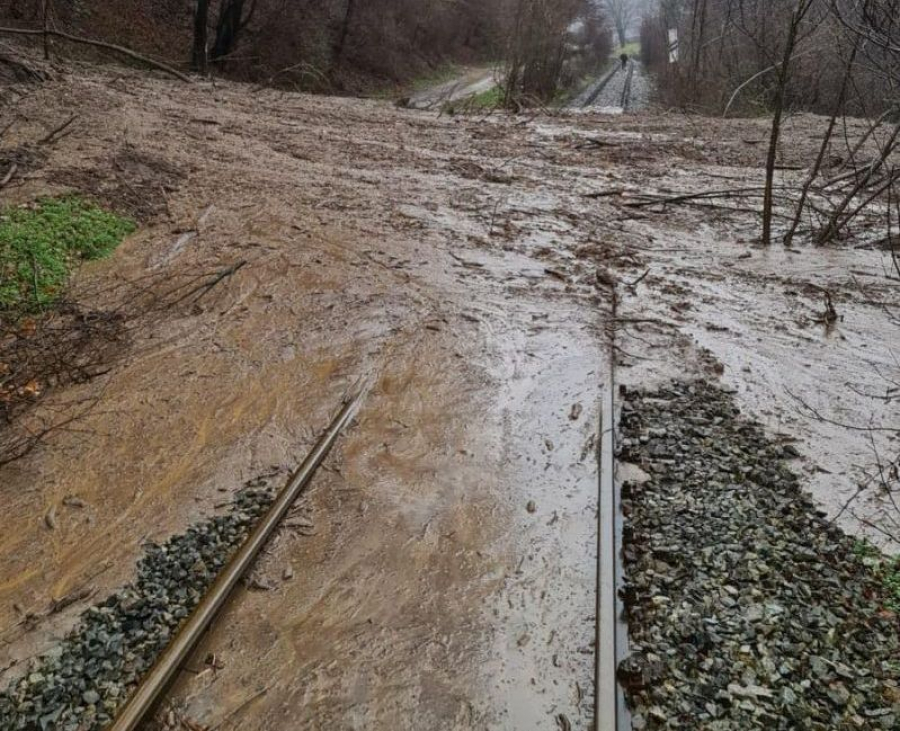 Tren deraiat pe Valea Oltului