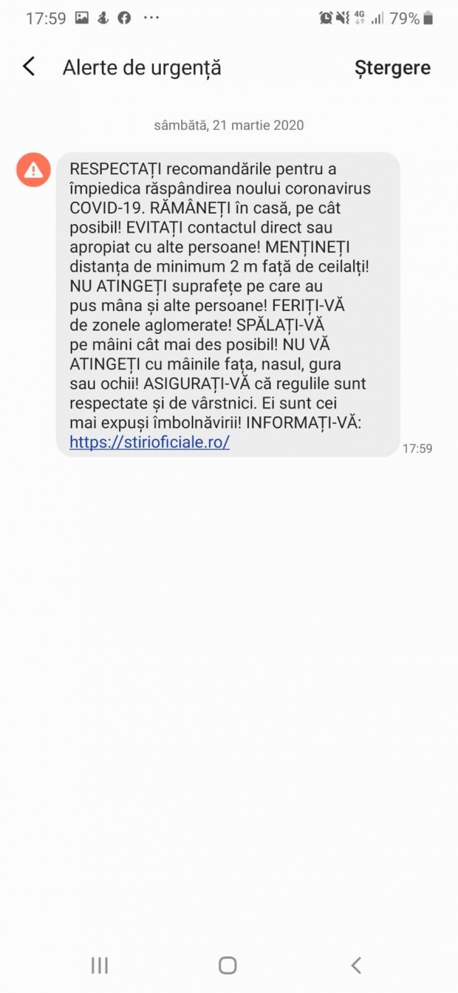 Avertizări prin sistemul Ro-Alert!