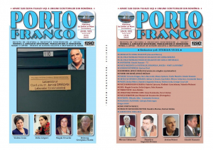 Un nou număr al revistei „Porto Franco”