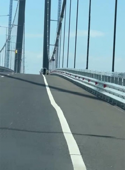 Podul peste Dunăre, în reparații după doar două luni