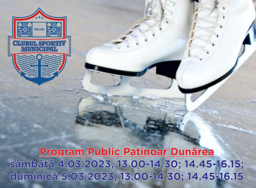 Patinoarul „Dunărea”, deschis pentru public