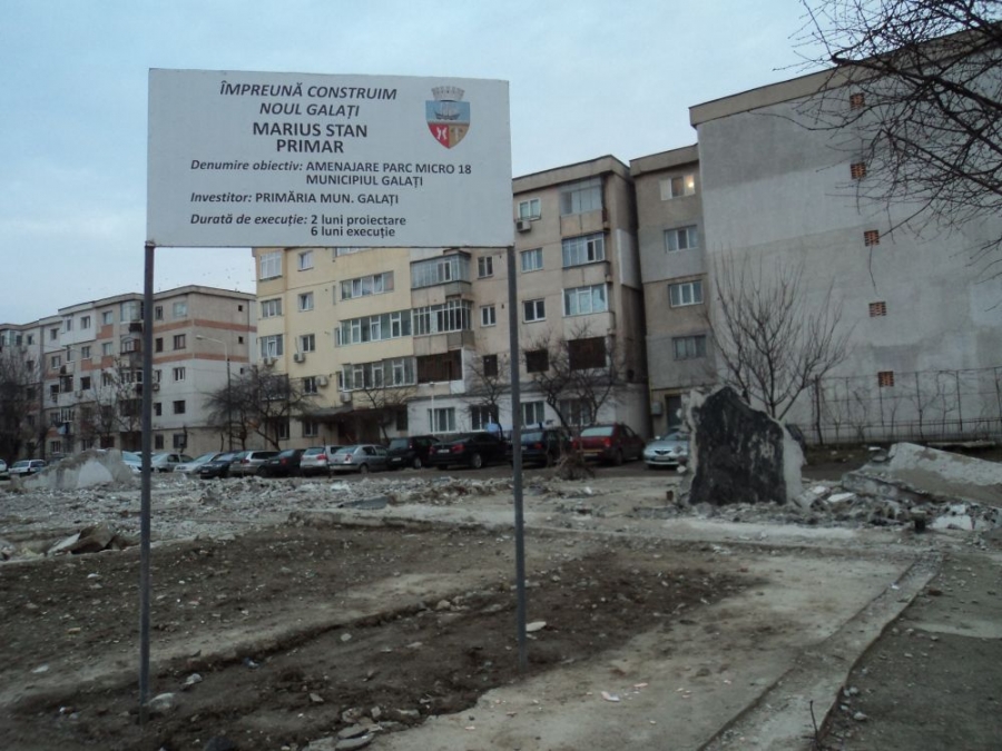 Licitaţie pentru un PARC, în locul GARAJELOR DEMOLATE din Micro 18