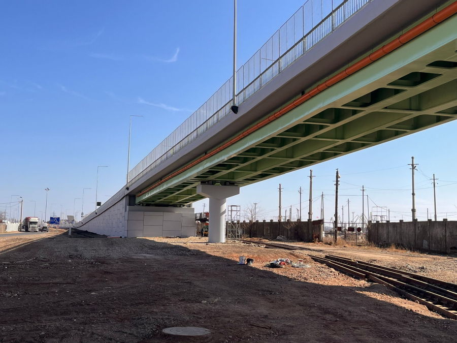 S-au finalizat lucrările la racordul rutier și feroviar din Portul Galați (FOTO)