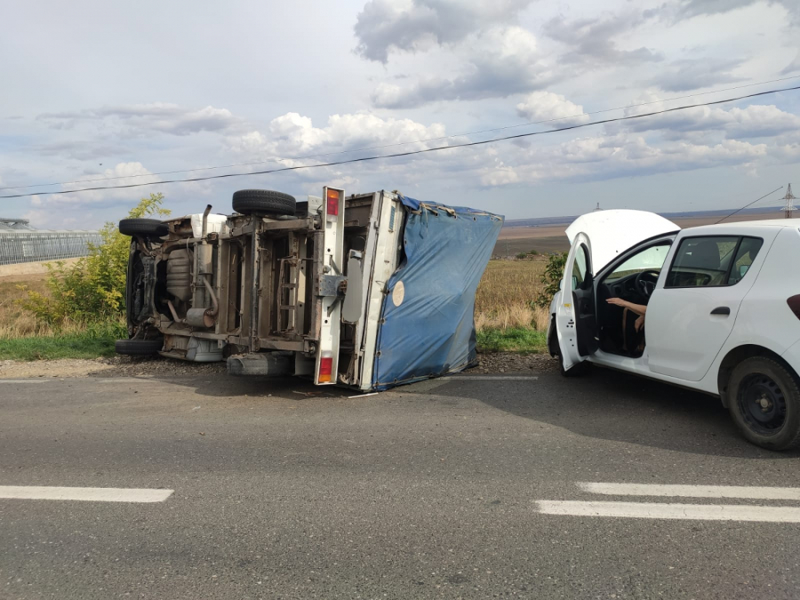 Accident pe DN 26 în urma exploziei produse la un camion