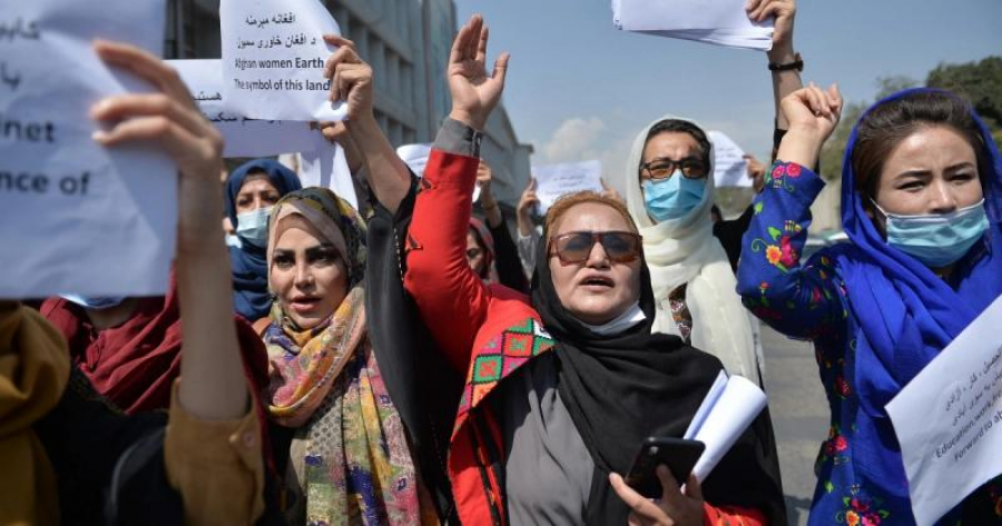 Marș al femeilor afgane, autorizat de talibani