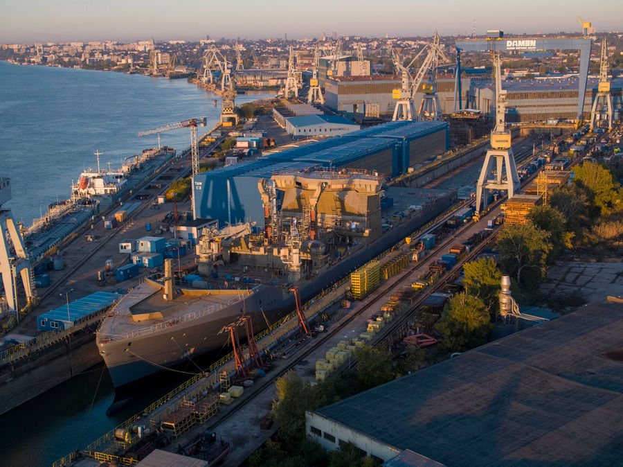 Șantierul Naval Damen Galați, profit din construcția de nave militare