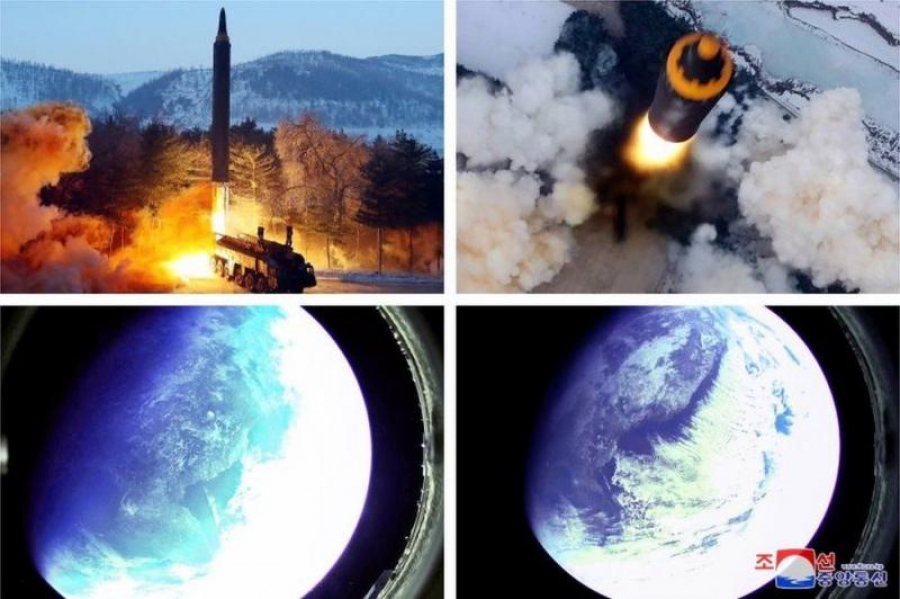 Pământul văzut dintr-o rachetă balistică nord-coreeană
