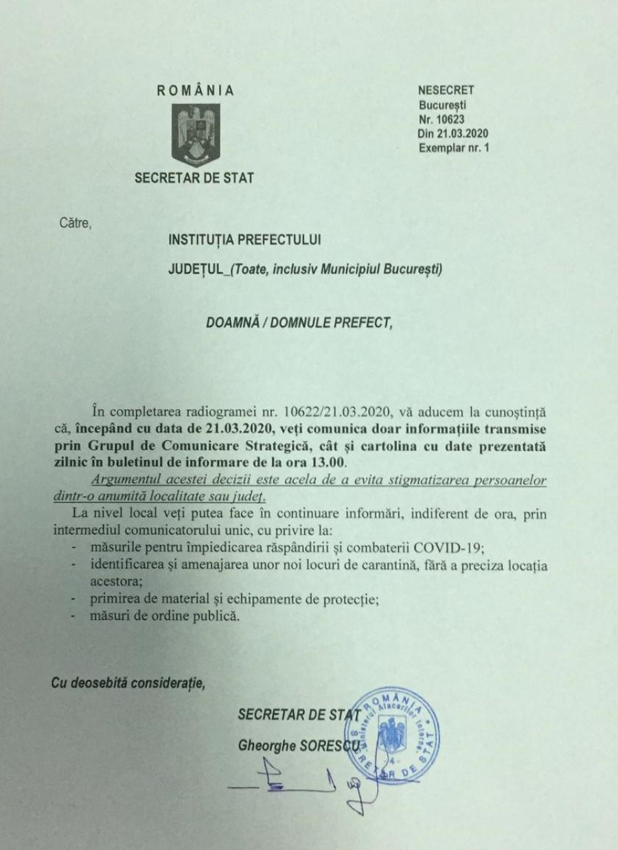 Fără informații locale despre COVID-19