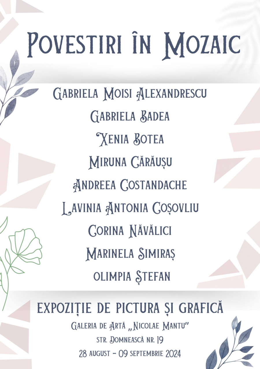 Expoziție de pictură și grafică, la Galeriile „Mantu”