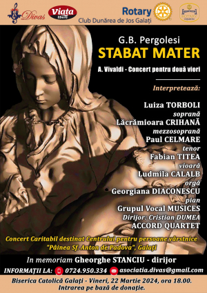 &quot;Stabat Mater&quot; - concert caritabil la Biserica Catolică