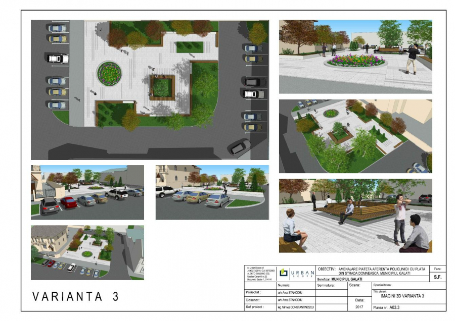 Piaţetă pe strada Domnească, lângă Policlinica cu Plată. Achiziţie publică de peste 82.000 de euro