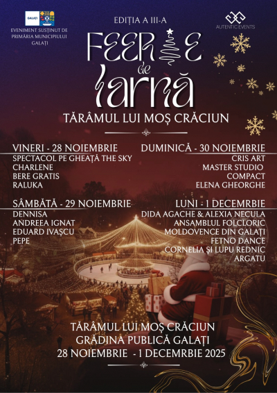 Începe distracția de Sărbători. Când au loc primele concerte în Grădina Publică  