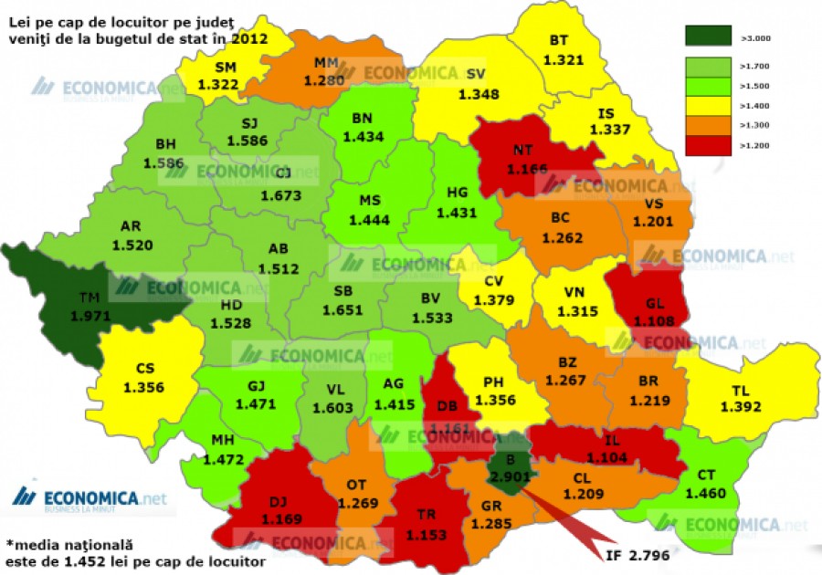 Galaţiul, al doilea judeţ din coadă la sume primite de la stat în 2012