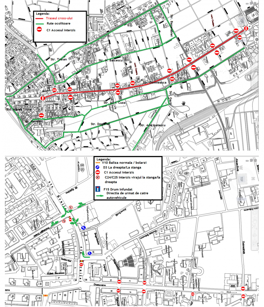 Trafic rutier închis și modificări temporare în transport, pe strada Domnească