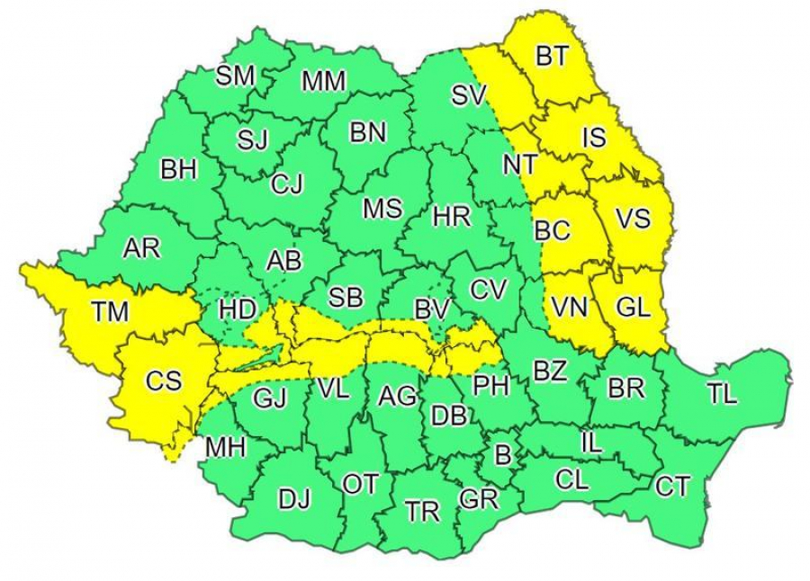 Cod galben de polei în Moldova