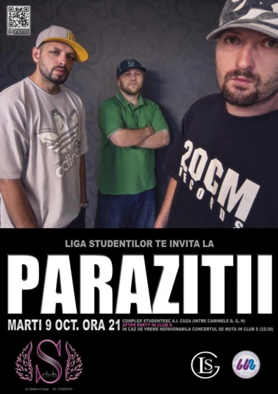 Concert Paraziţii, astăzi, în Club S