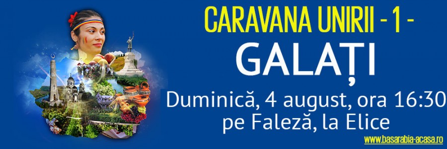 Caravana „Unirii” - duminică, pe Faleză: "Aducem Basarabia Acasă"