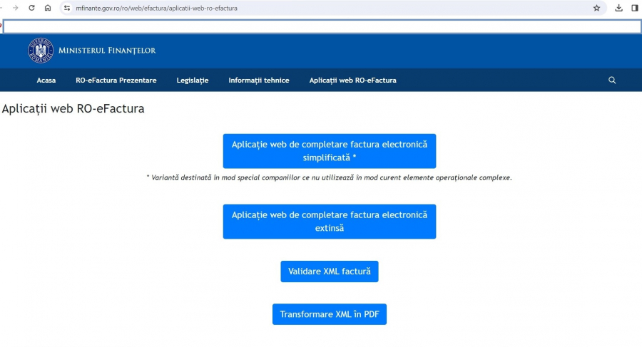 S-a lansat varianta simplificată a aplicației e-Factura