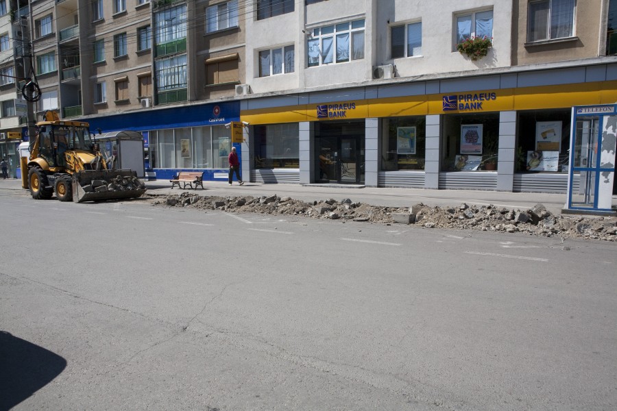 Strada Bălcescu, ultima etapă de asfaltare - Troleibuzele nu circulă vineri!