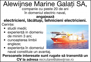 Alewijnse Marine Galați SA angajează