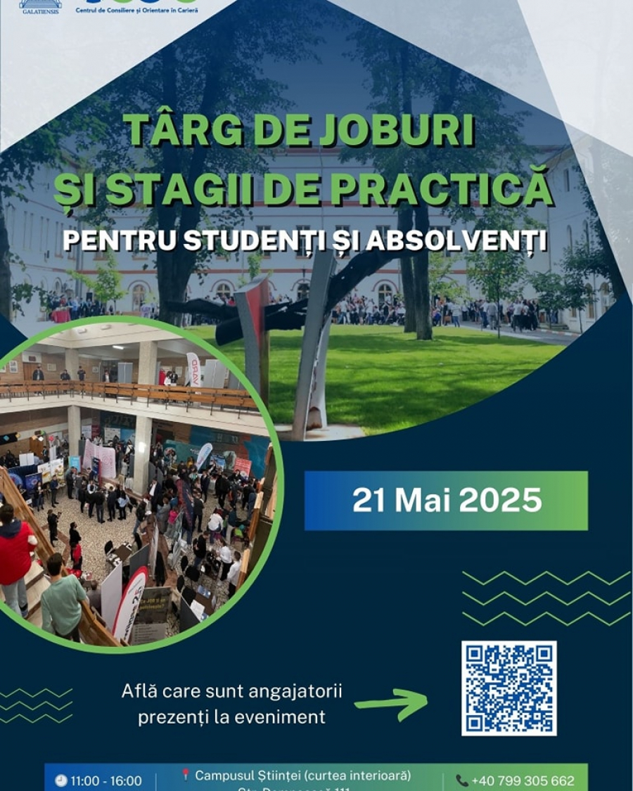 Târg de joburi și stagii pentru studenți și absolvenți