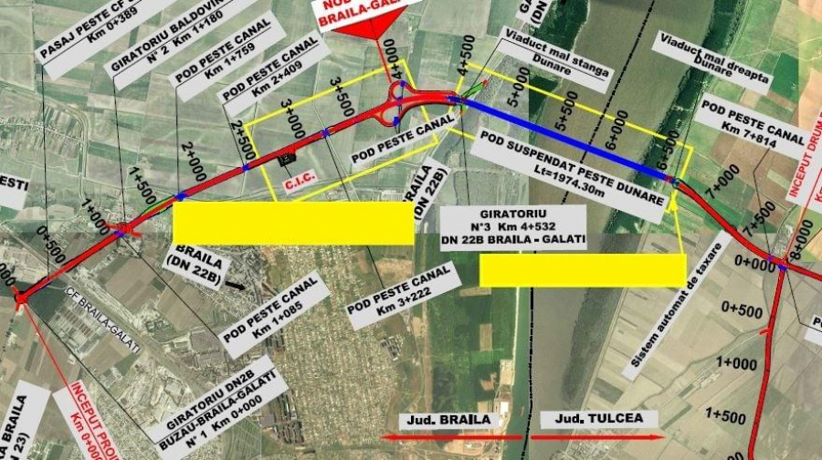Autorizaţie pentru primii kilometri de drum către Podul de la Brăila