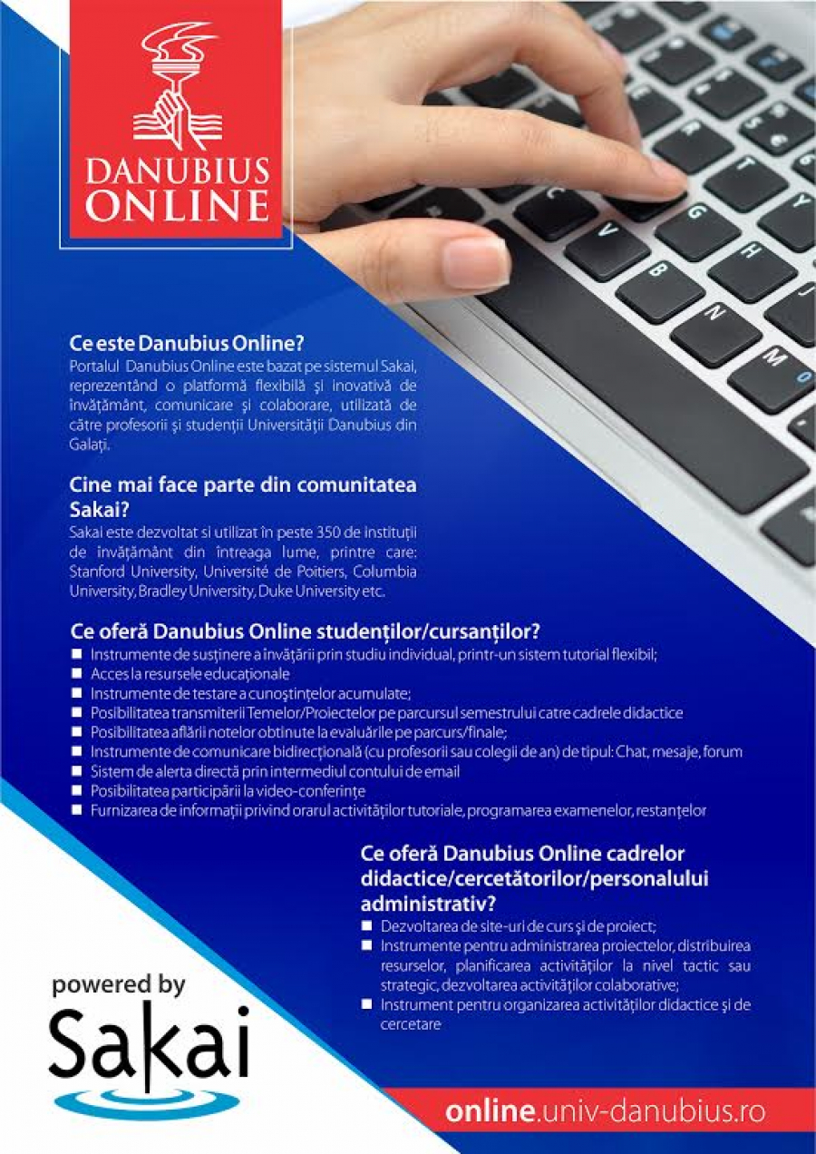 COVID-19: PENTRU A NU BLOCA ACTIVITATEA INSTITUȚIEI, EDUCAȚIA ONLINE VA FI INTENSIFICATĂ LA NIVELUL UNIVERSITĂȚII ”DANUBIUS”