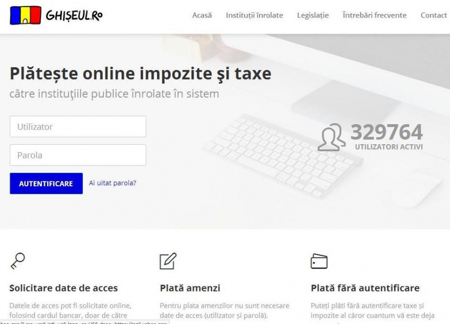 Ghişeul virtual, o alternativă reală de a face plăţi către Fisc