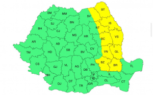 Cod galben de vânt în Galați, până vineri seara