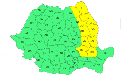 Cod galben de vânt în Galați, până vineri seara