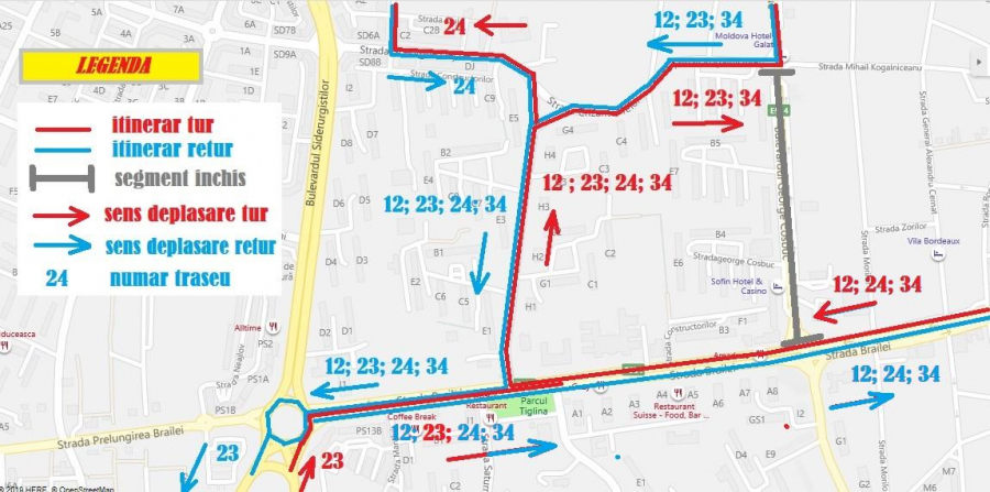 TRANSURB: Trasee de autobuz deviate timp de şase ore