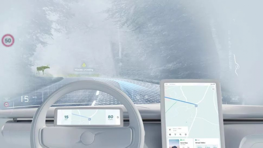 Volvo dorește să acopere parbrizul mașinilor cu un display transparent cu AR