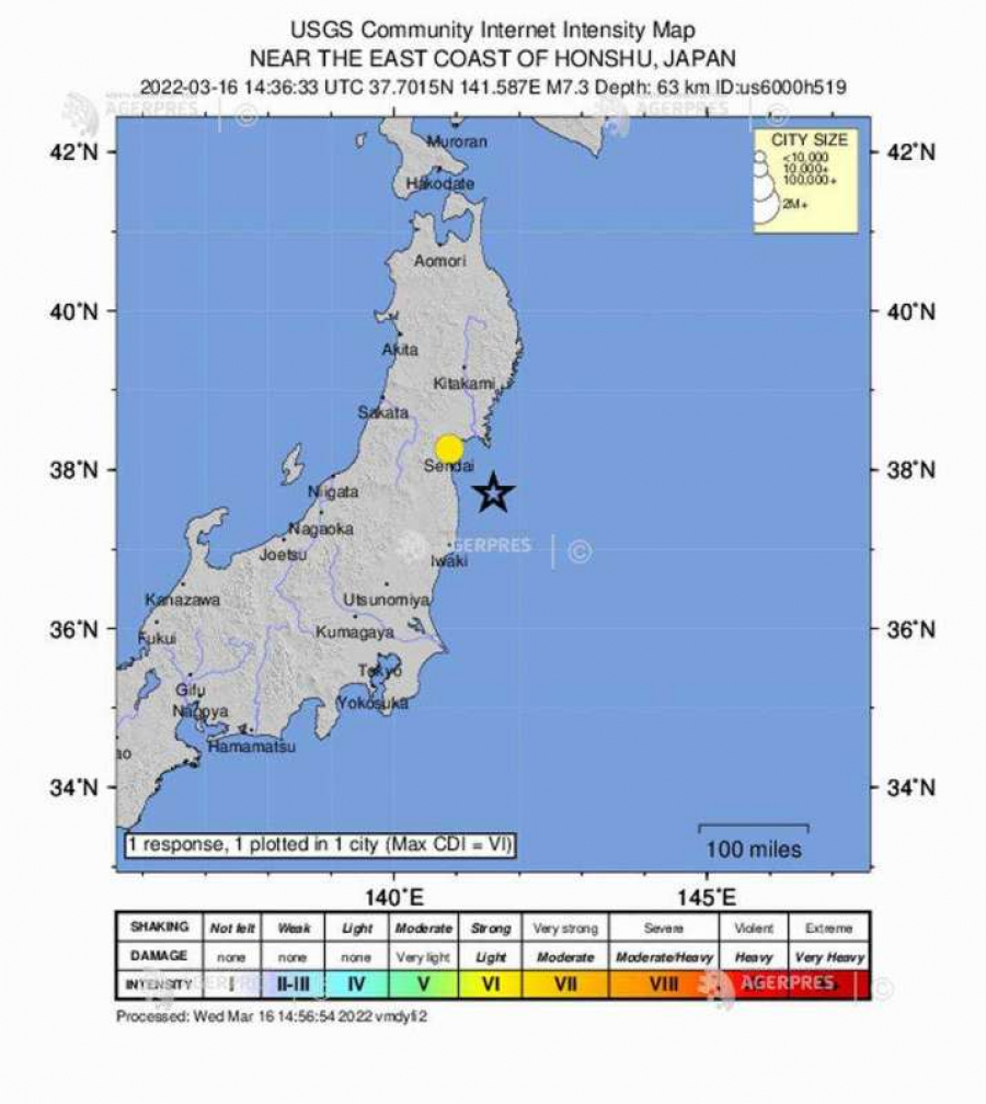 UPDATE Japonia: Patru morţi şi peste 100 de răniţi după cutremur