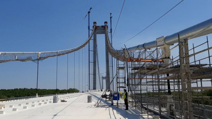 Cea mai spectaculoasă lucrare de infrastructură din România cu bani europeni. Podul peste Dunăre, o investiție de 450 milioane de euro (FOTO)
