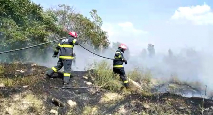 Vegetația uscată a ars ca iasca în județul Galați. Alte două incendii au izbucnit miercuri