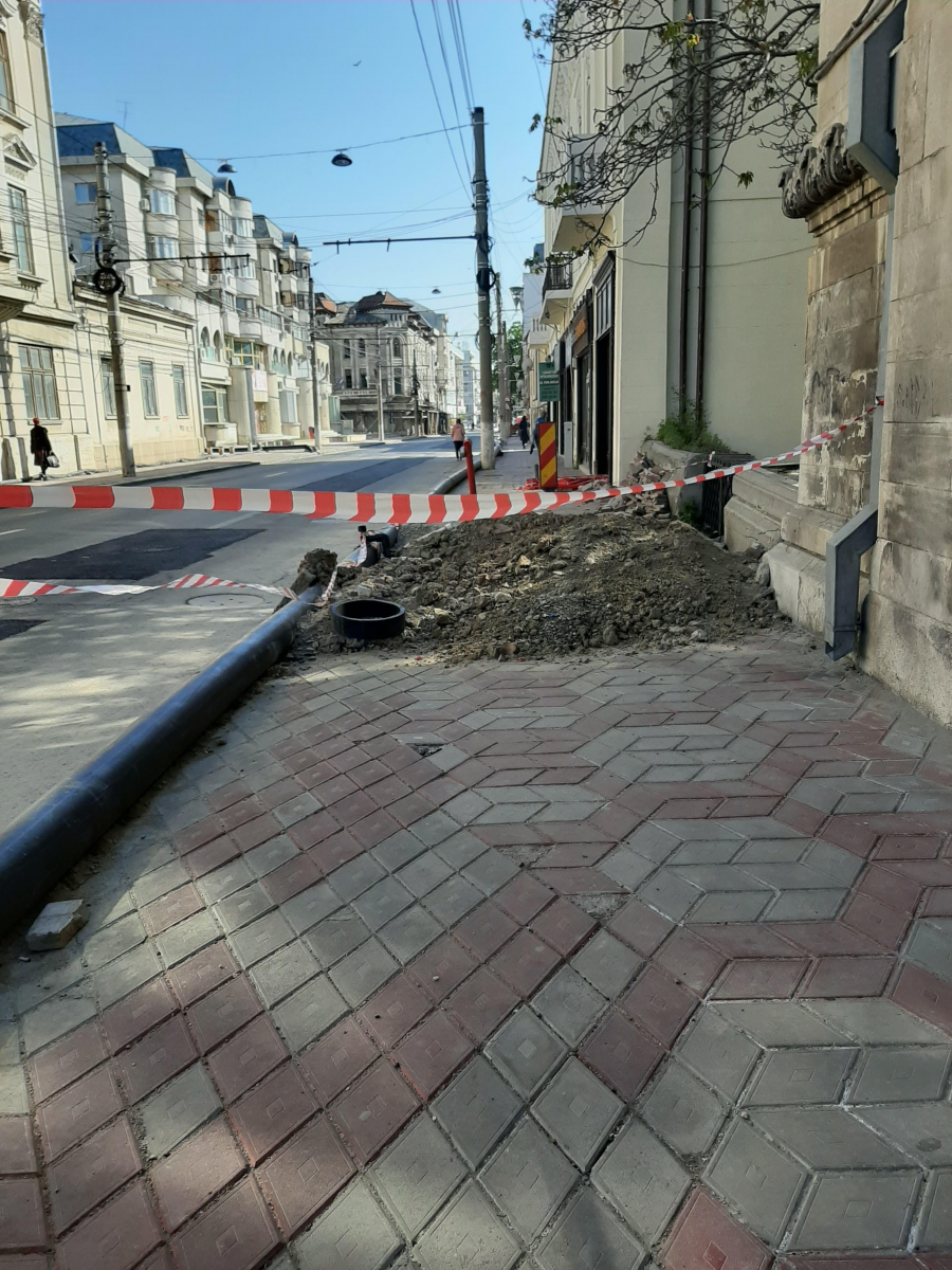 Accident de teren pe strada Domnească