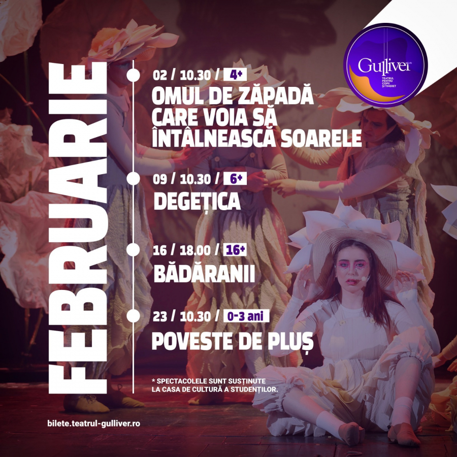 Lună plină de spectacole la „Gulliver”
