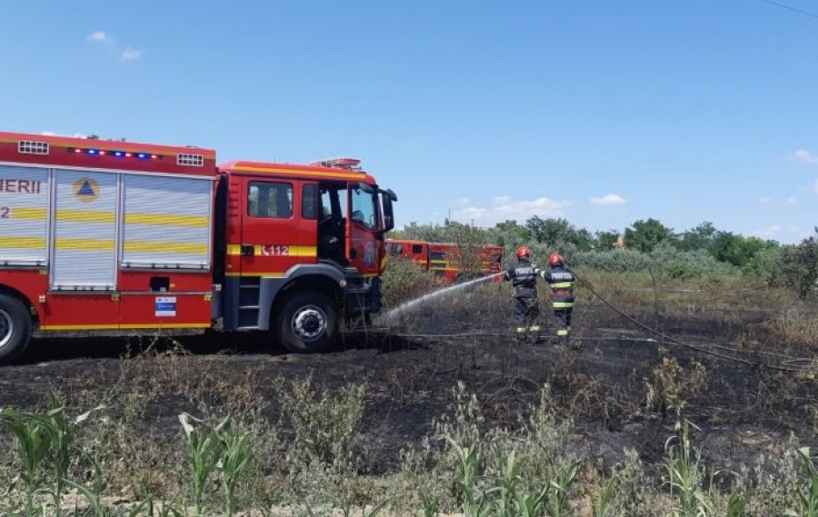 Incendii de vegetație în județul Galați