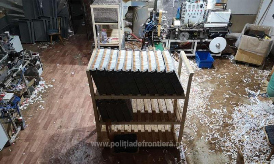 Fabrică ilegală de țigări, în Neamț